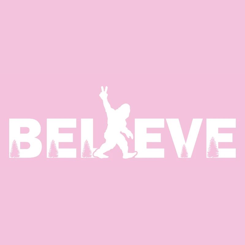 Believe Bigfoot Sasquatch Forest Cryptid Design
