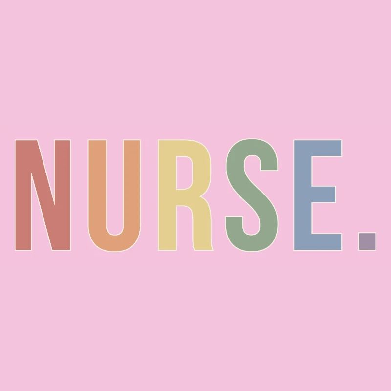 NURSE Soft Rainbow Typografie LGBTQ Pride Design