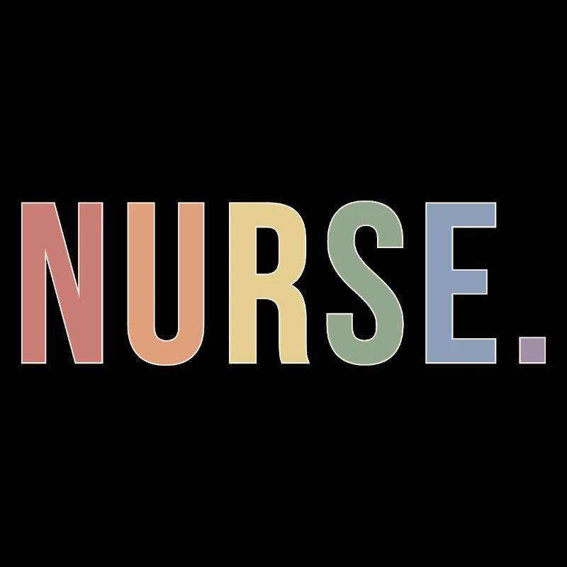 NURSE Soft Rainbow Typography LGBTQ Pride Design