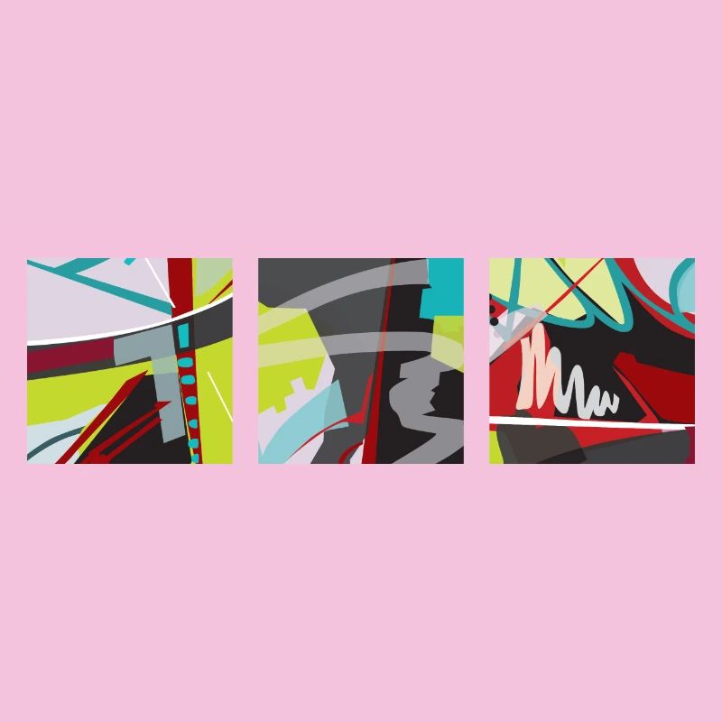 Trilogie de couleurs, de lignes et de surfaces !