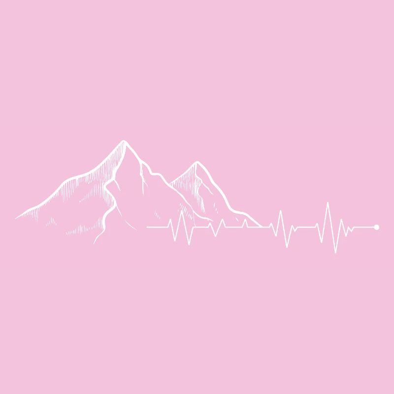Minimales Mountain Heartbeat-Design