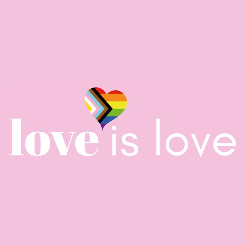 Love Is Love - Progress Pride Heart