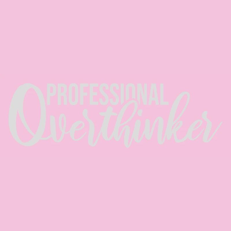 Professional Overthinker Funny Brooding Anxiety Logo
