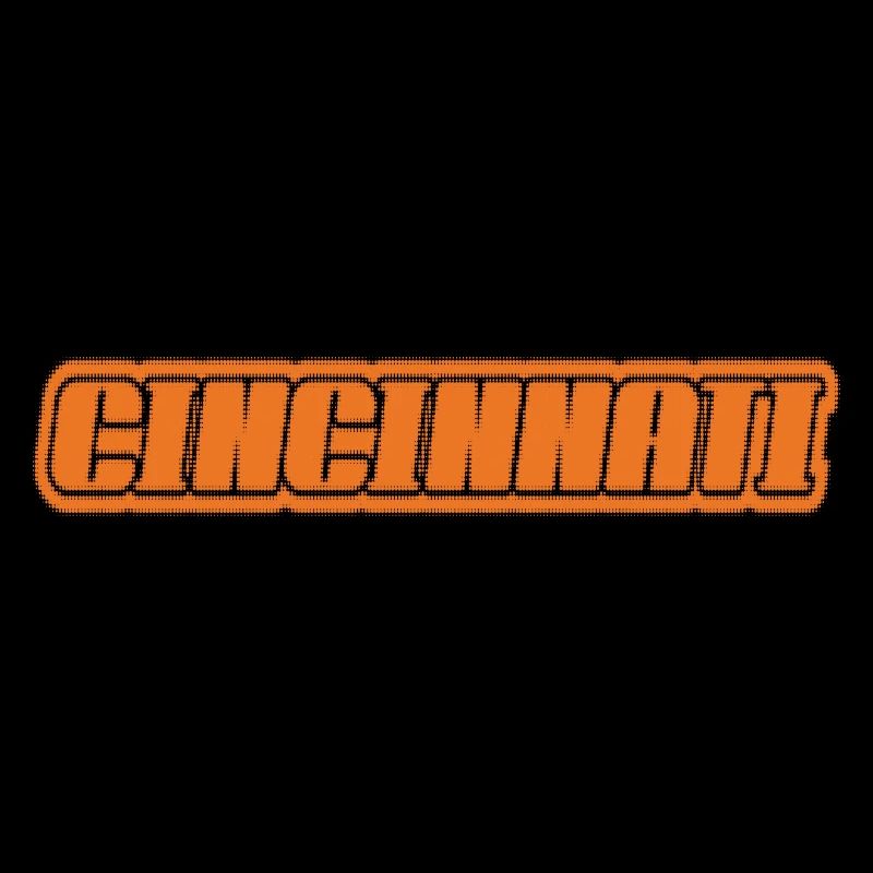 Lettrage rétro de Cincinnati Look orange