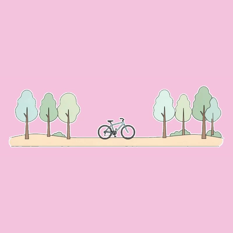 Scène cyclable sur les sentiers forestiers