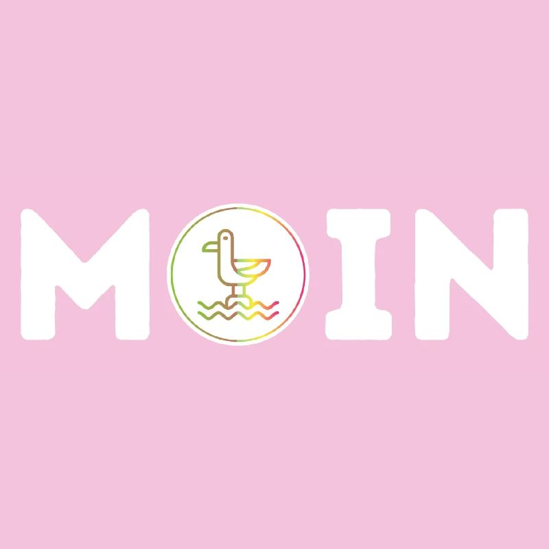 Moin mit Möwe S/W