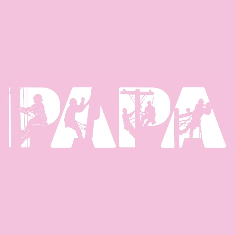 Electrical Line Worker Utility Papa Lineman Dad