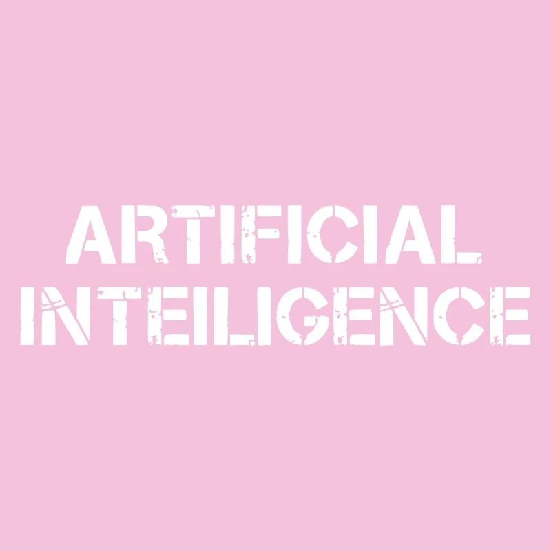 Logo Grunge de texte d’intelligence artificielle