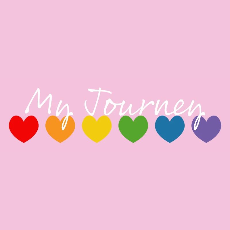 Regenbogenherzchen my journey weiss