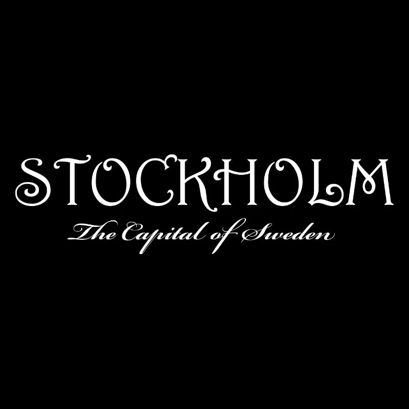STOCKHOLM La capitale de la Suède-Texte blanc
