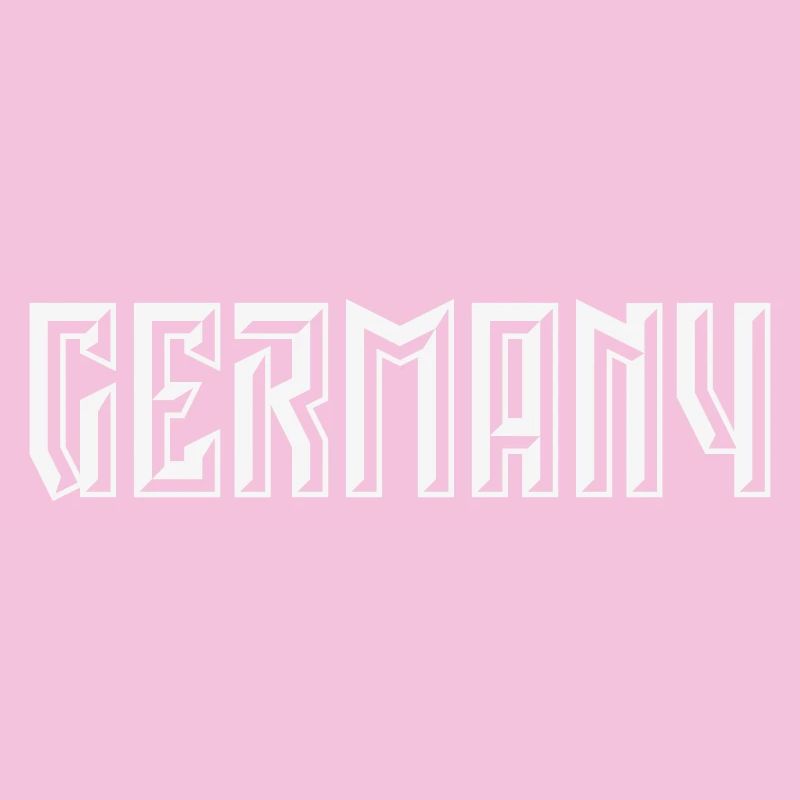 Germany Schriftzug (Relief / 3D / White)