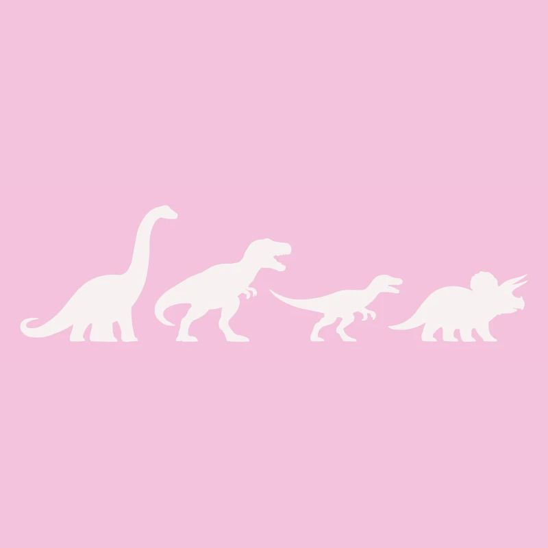 Silhouettes de dinosaures dans un style rétro