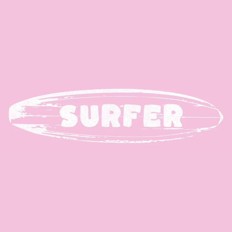Surfeur sur planche de surf imprimé rétro