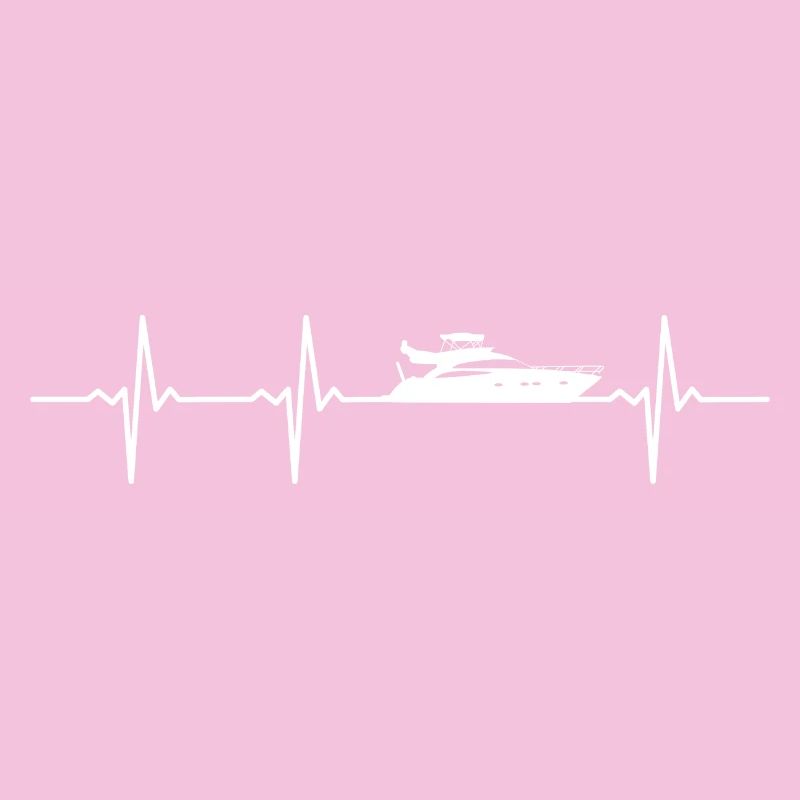 Heartbeat Boat Motorboat ECG Captain