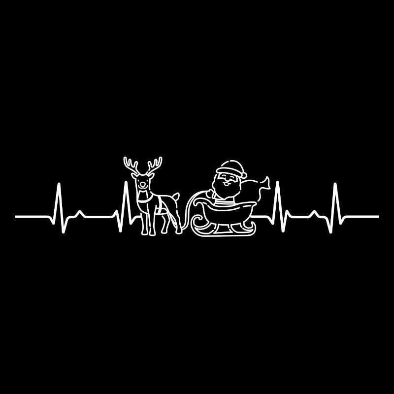 Kajak Heartbeat Hirsch Silhouette