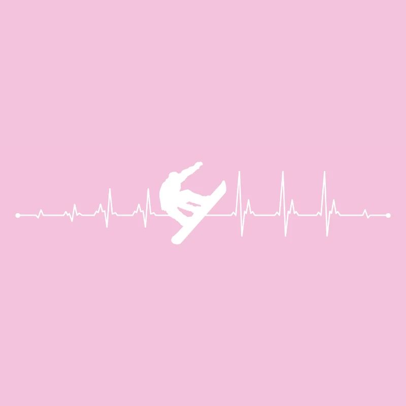 Skater Pulse Line Art