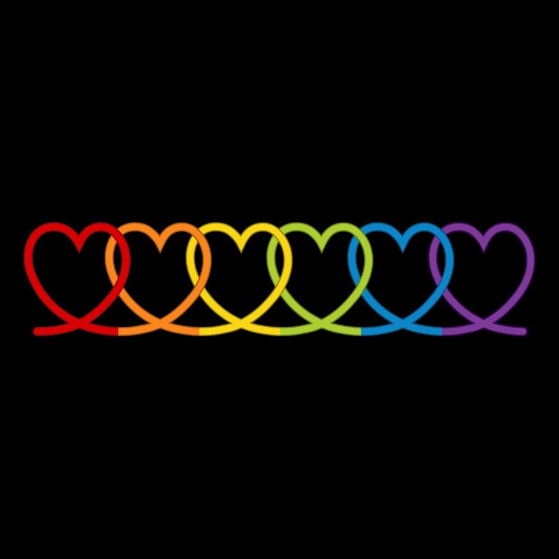 Coeurs arc-en-ciel