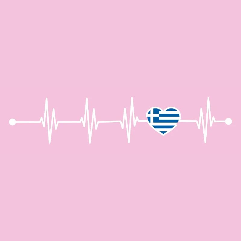 Heartbeat drapeau de la Grèce