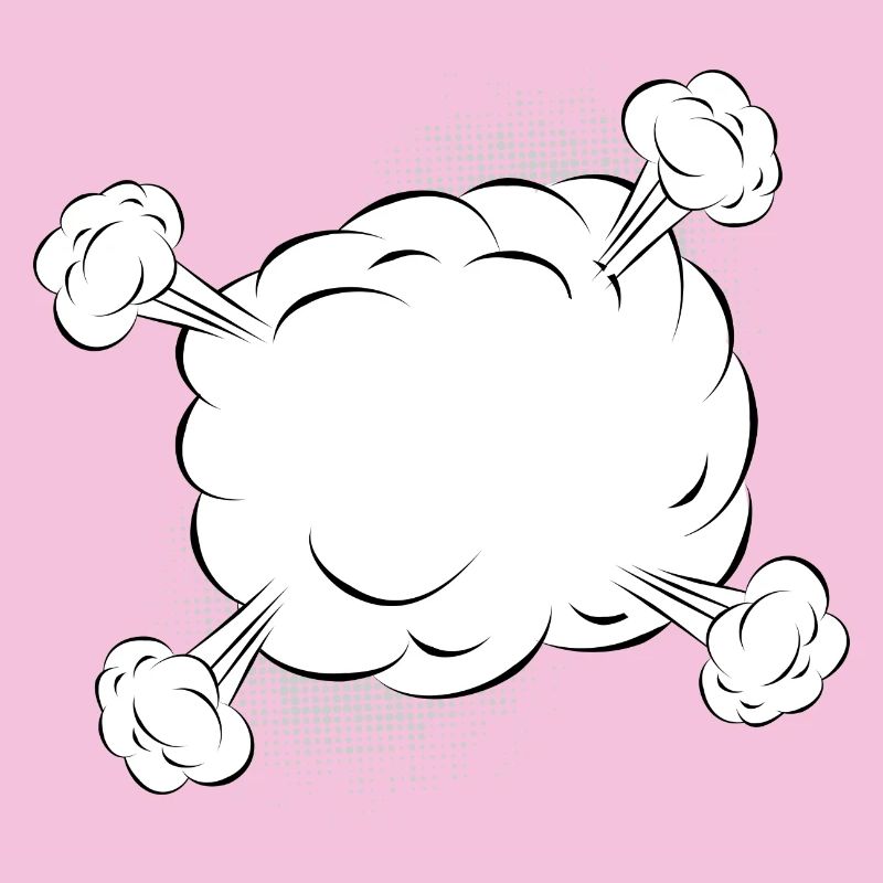 Vide nuage de combat comique pour vos propres textes et motifs