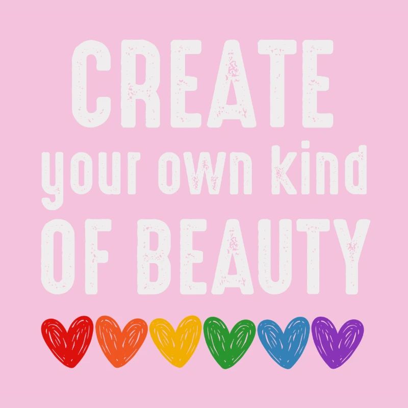 Créez votre propre type de beauté, citation lgbtqia