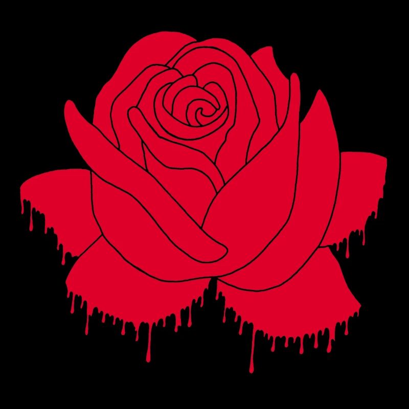 Graffiti of a red rose
