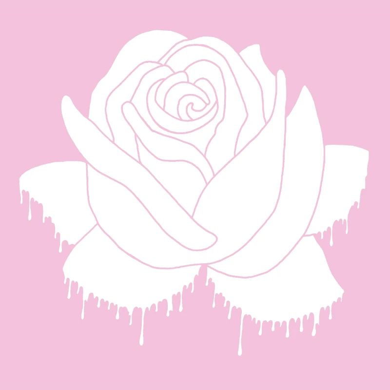 Graffiti d'une rose blanche