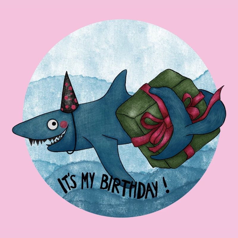 Requin d’anniversaire avec cadeau