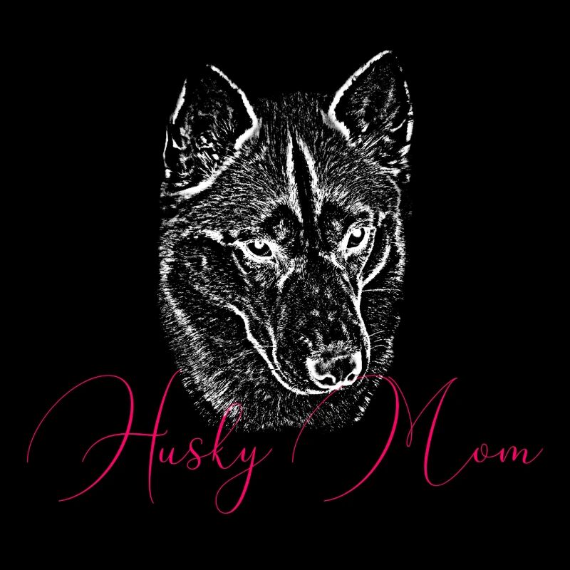 Husky Mom Kunstdruck
