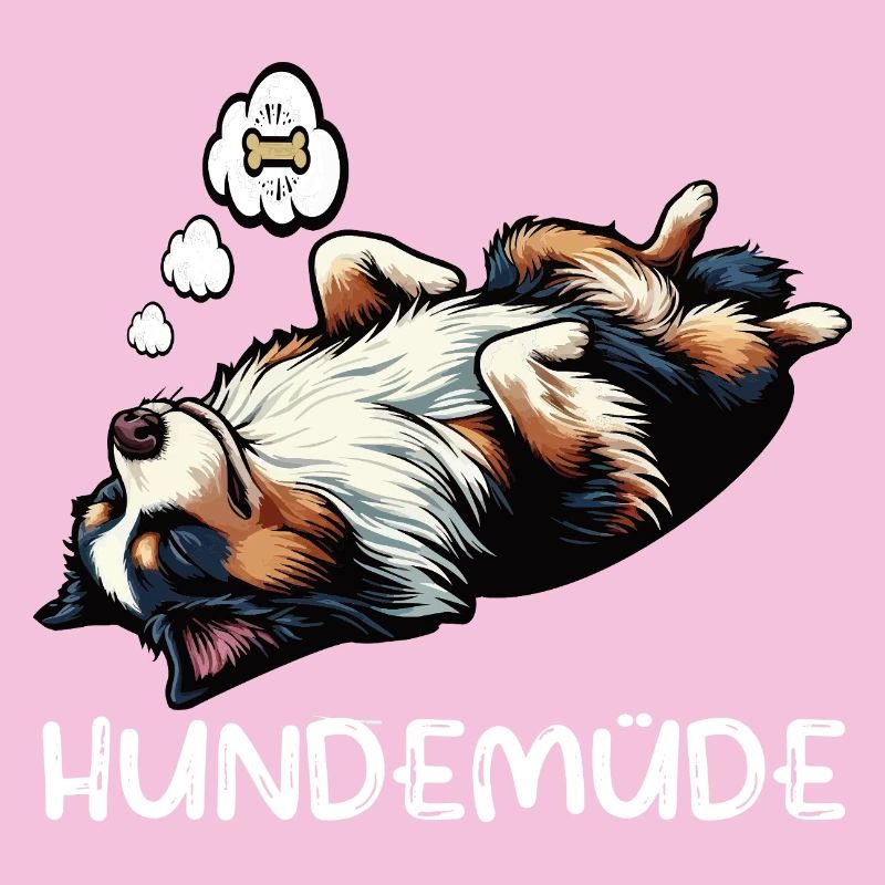 Hundemüde Australian Shepherd Aussie Aussiehalter