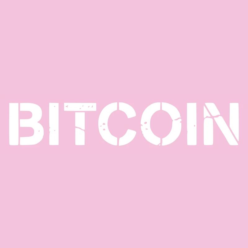 Bitcoin Text Lettering Grunge Vector