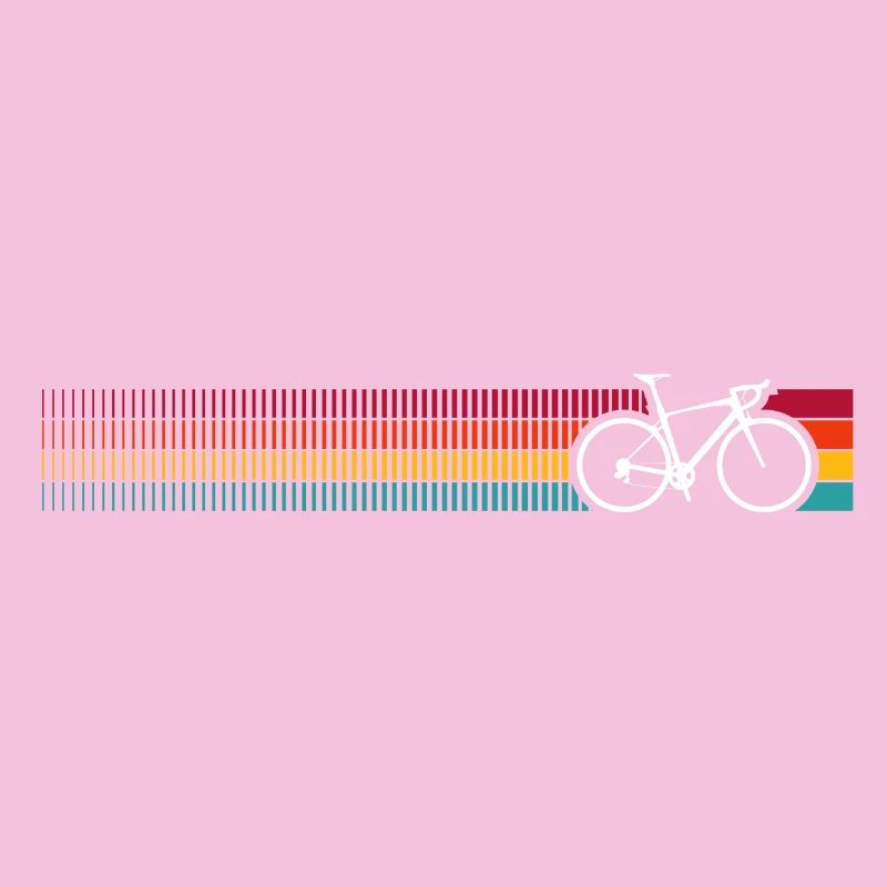 Vibrant Rainbow Bicycle Pattern