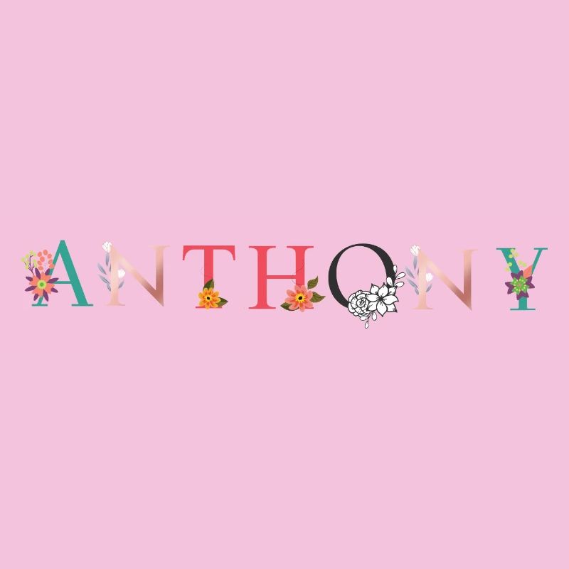 ANTHONY Nom Art avec fleurs brodées