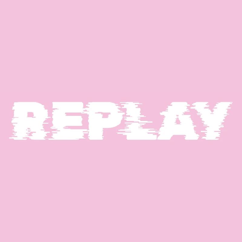Replay Glitch Typography Tee