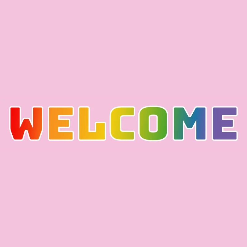 Rainbow welcome white