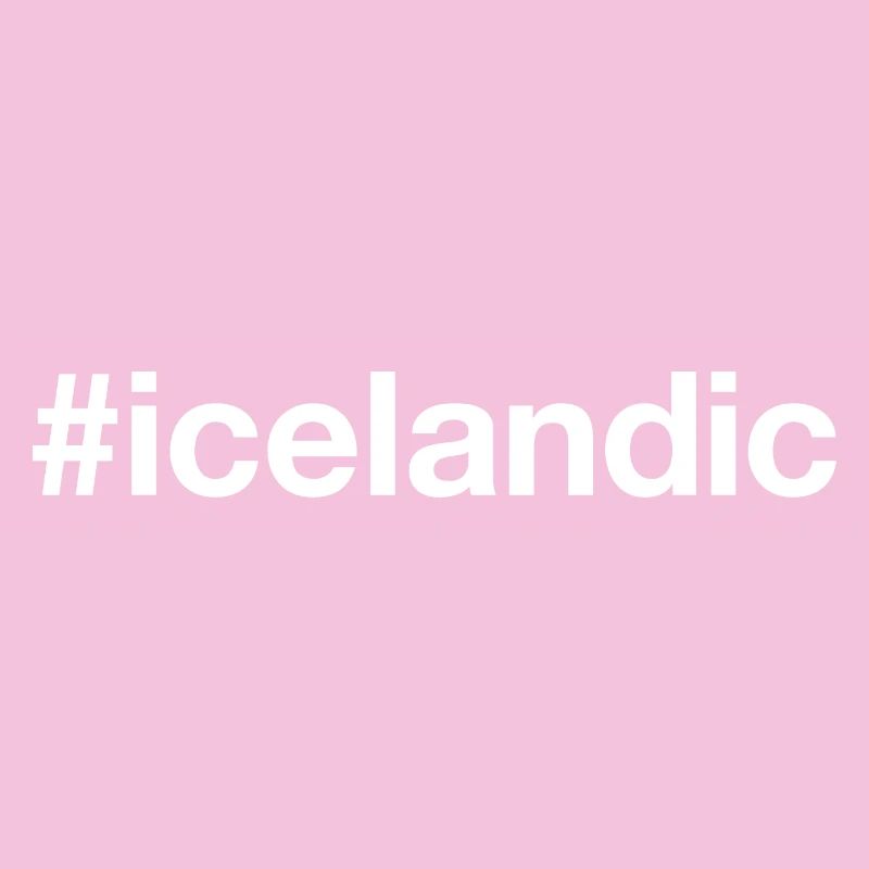 ICELANDIC Island Hashtag