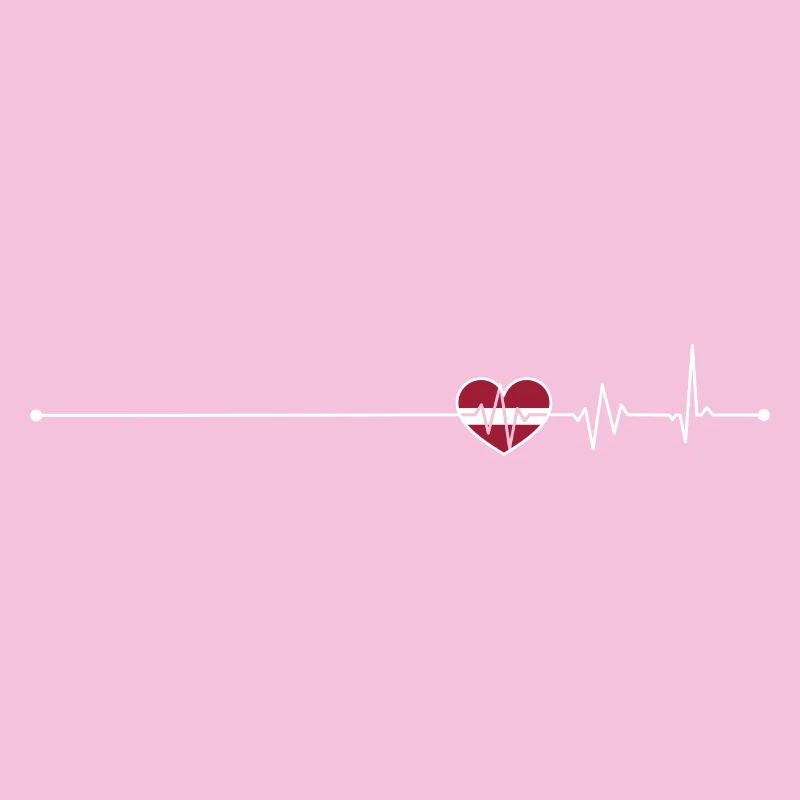 Heartbeat le drapeau de lettonie