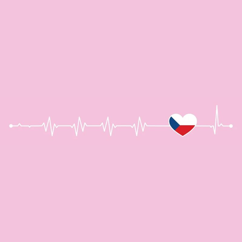 Heartbeat drapeau de la République tchèque