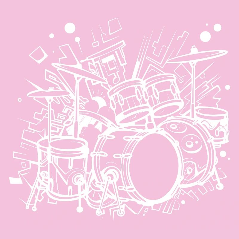 Dessin au trait de kit de batterie