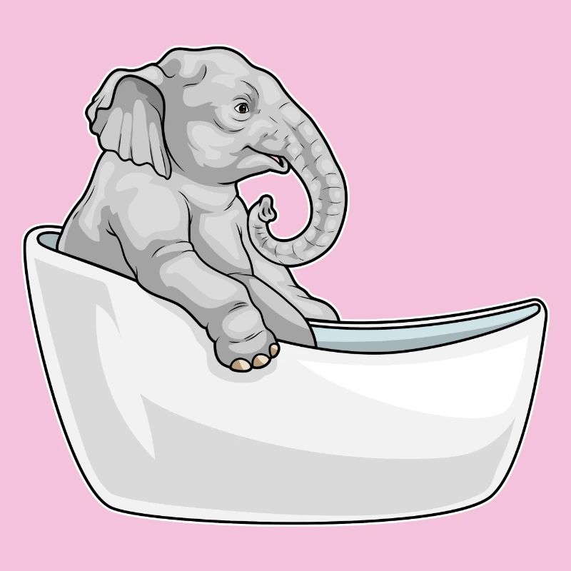 Baignoire de bain éléphant