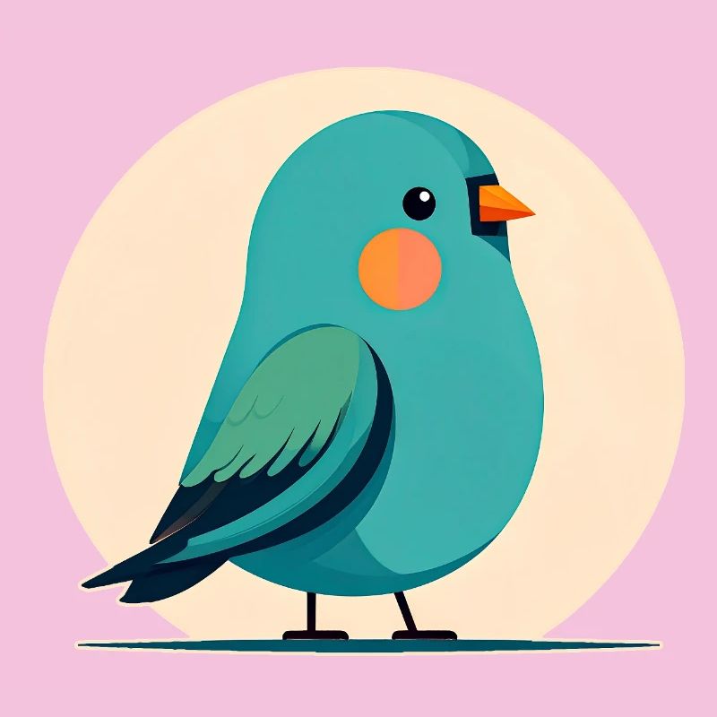 Kleiner grün-blauer Vogel