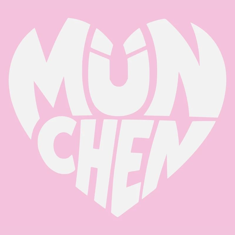 Typographie du logo du cœur de Munich