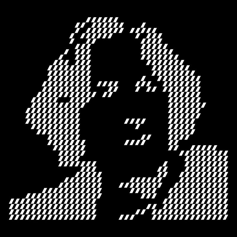 Pixel Oscar Wilde portrait Halftone