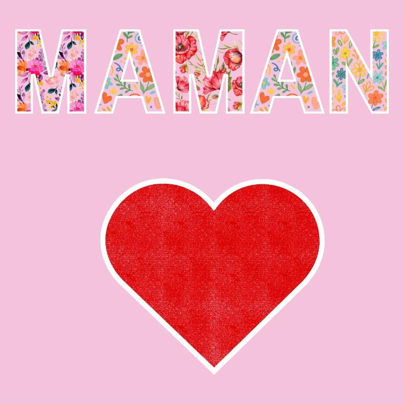 Floral Mom Heart Muttertagsgeschenk