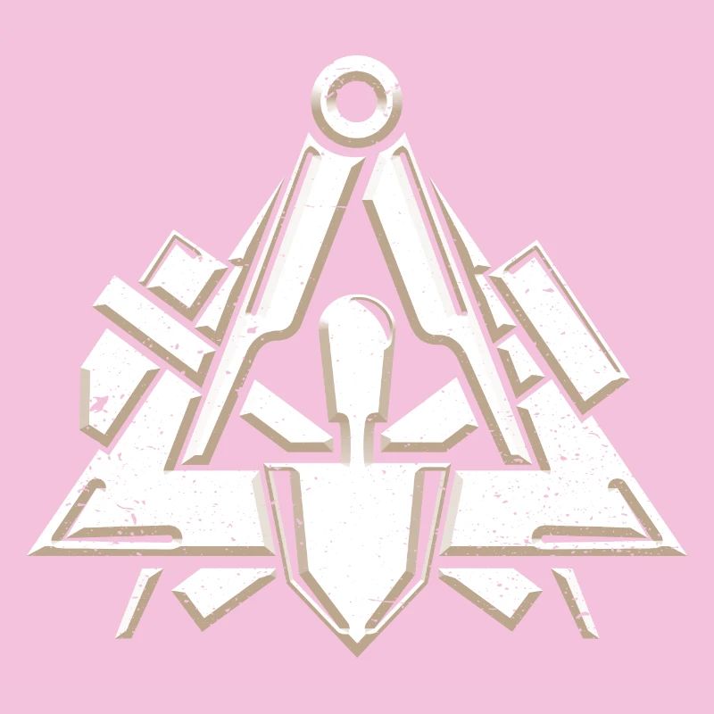 Symbole de la guilde des maçons dans un look grunge 3d cool