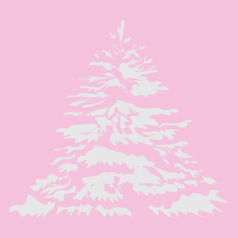 snow-covered Christmas tree or Christmas tree