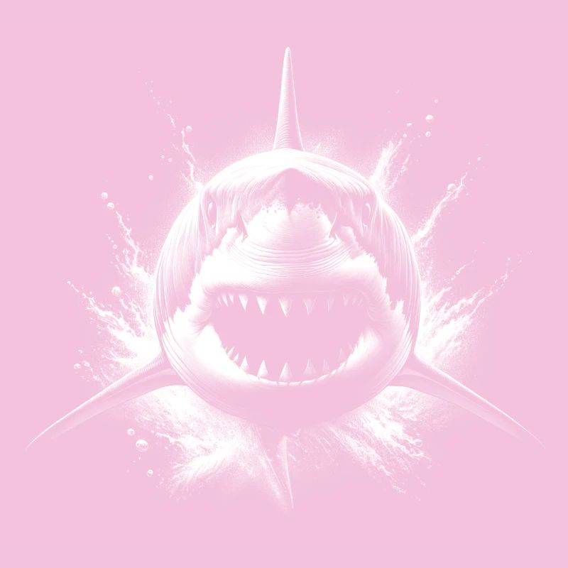 Requin cool avec des éclaboussures d’eau