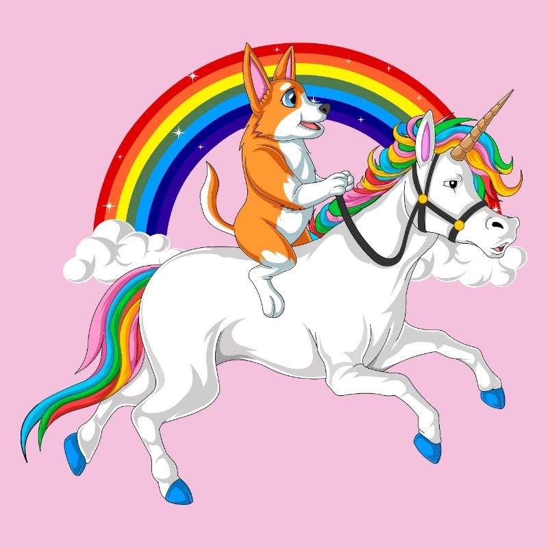 Corgi Équitation Licorne