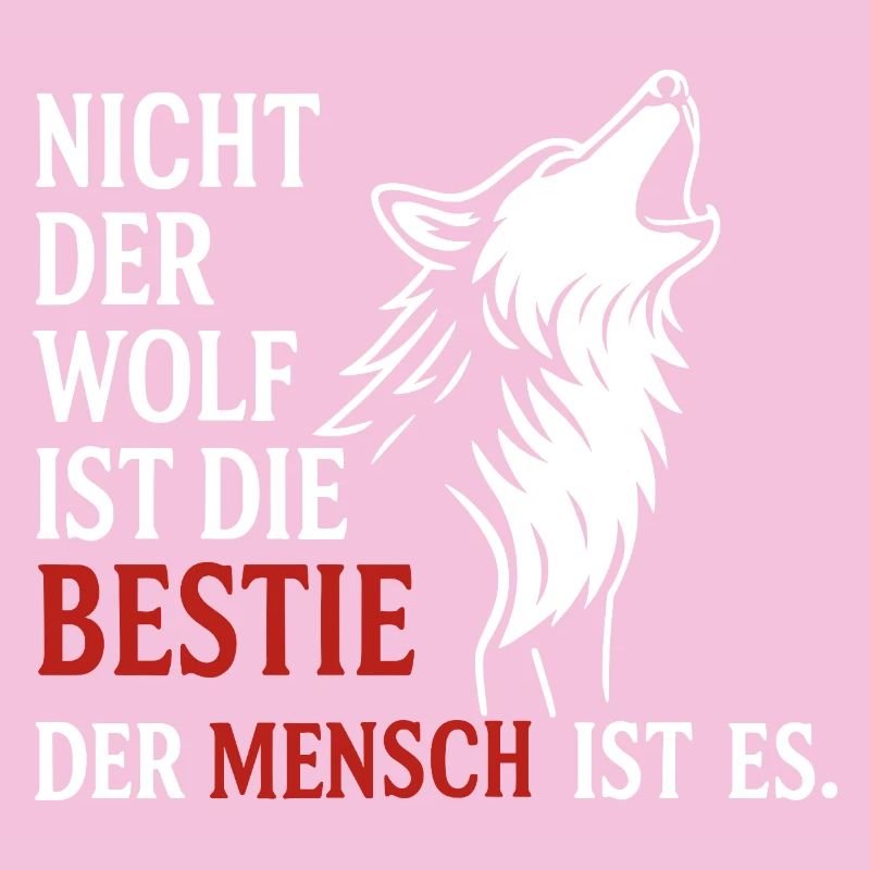 CoolesWolfs Design mit Spruch