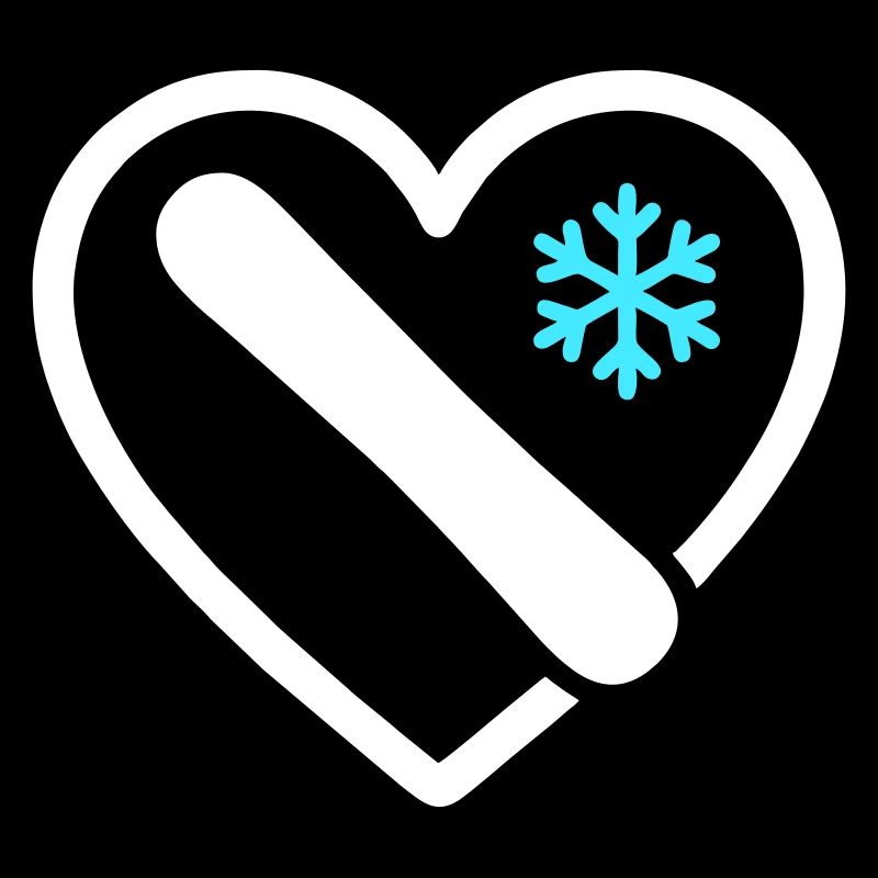 Snowboard Heart Mountain Winter Gift