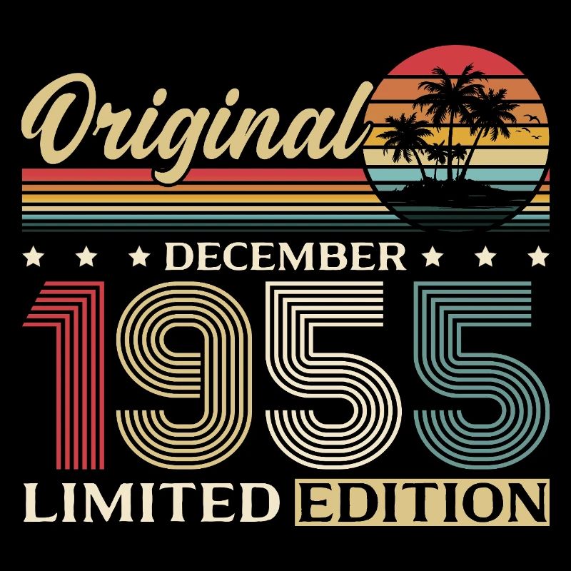 70th Birthday Legend December Vintage 1955